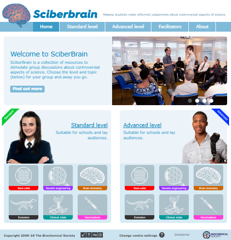 Página inicial da base Sciberbrain (Imagem: www.sciberbrain.org) Página inicial da base Sciberbrain (Imagem: www.sciberbrain.org)