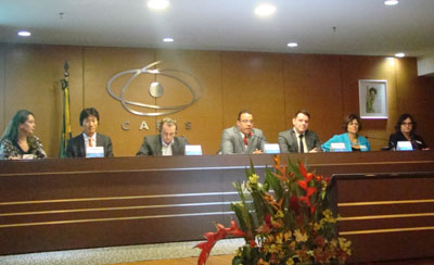 Componentes da mesa de debates 5 (Crédito: Alice Oliveira - CGPP/CAPES) Componentes da mesa de debates 5 (Crédito: Alice Oliveira - CGPP/CAPES)