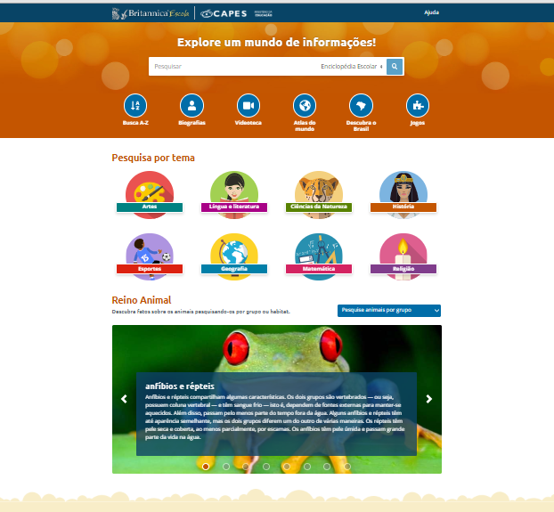 Britannica Escola apresenta nova plataforma (Fonte: Britannica Escola)