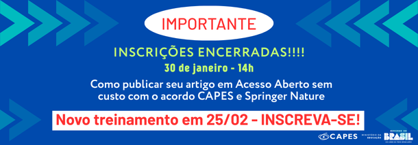 Inscrições encerradas acesso aberto Springer Nature