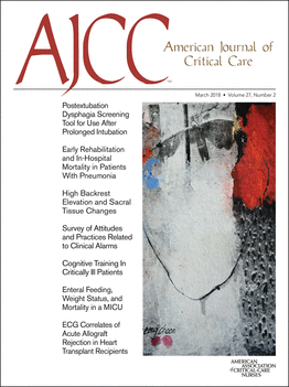 Capa do American Journal of Critical Care (Imagem: AACN)