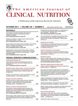 The American Journal of Clinical Nutrition (Imagem: AJCN)
