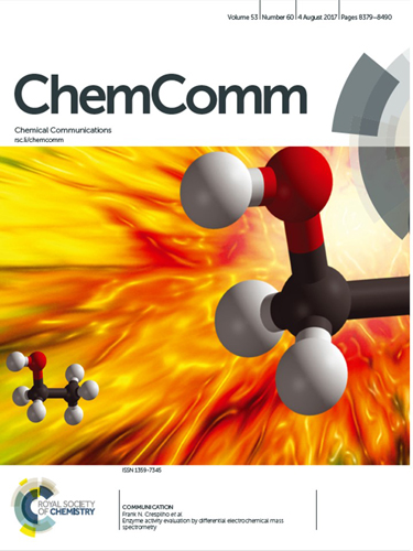 Pesquisa é destaque de capa do periódico ChemComm (Imagem: Chemical Communication)