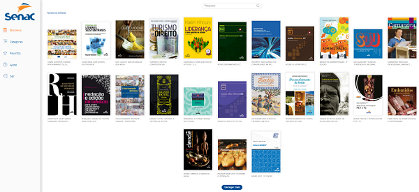 Página de acesso ao conteúdo do Senac pelo Portal de Periódicos (Imagem: Senac)
